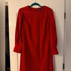 The Limited Vibrant Red Long Sleeve Dress